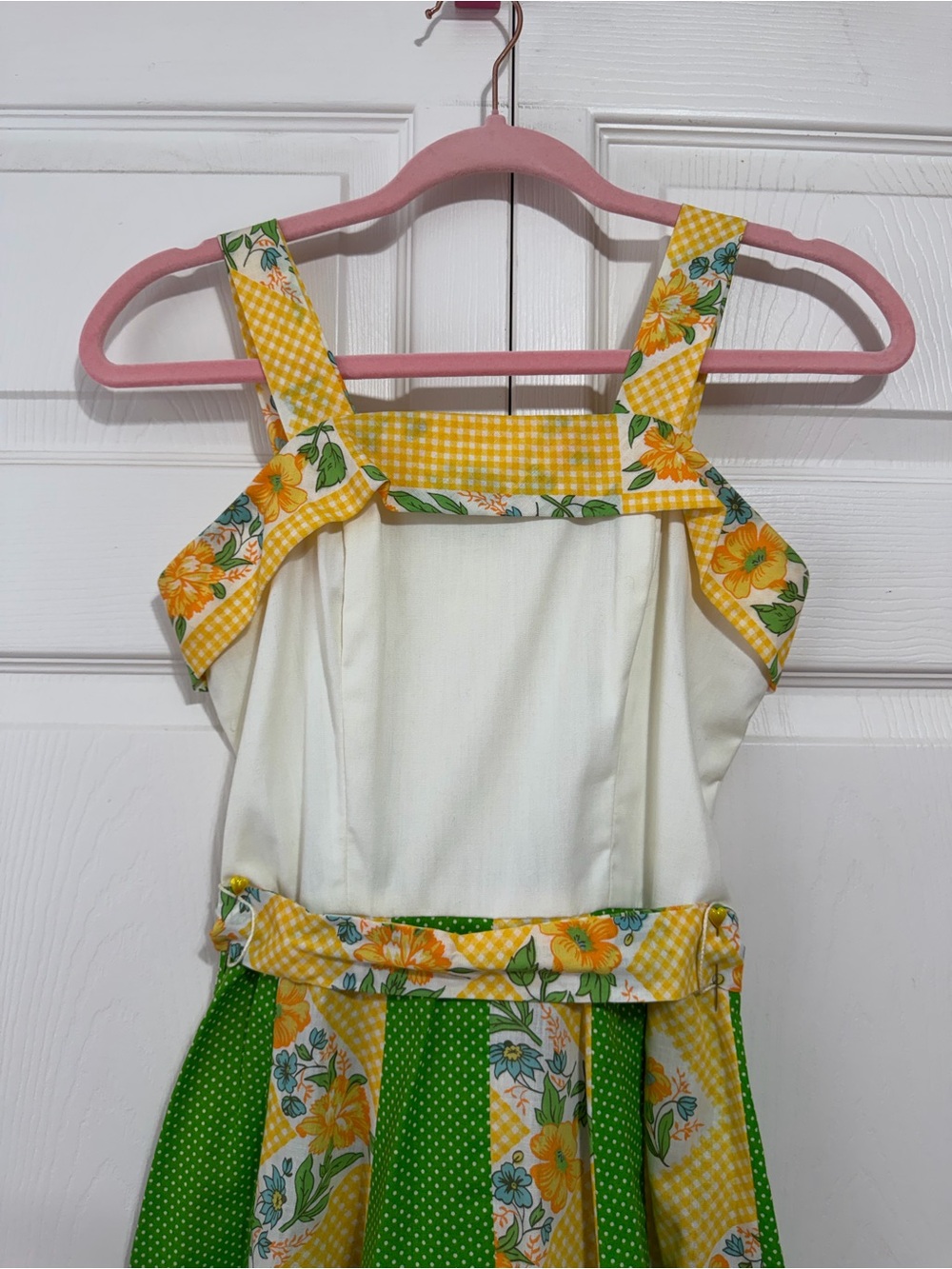 Vintage Patchwork Midi Dress